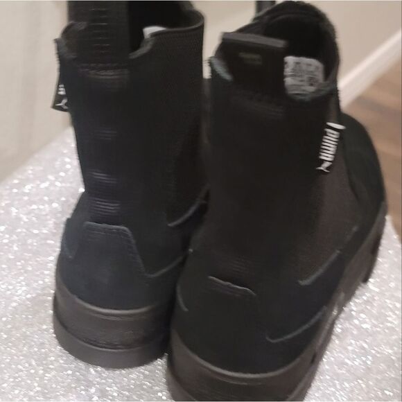 Puma Mayze Suede Platform Chelsea Boot- Black - Picture 7 of 10